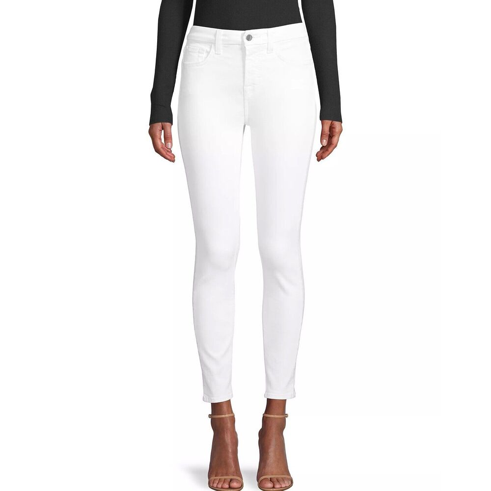 NWT $99 Jen7 7FAM Sculpting Mid-Rise Ankle Skinny Jeans 18 White Shaping Control